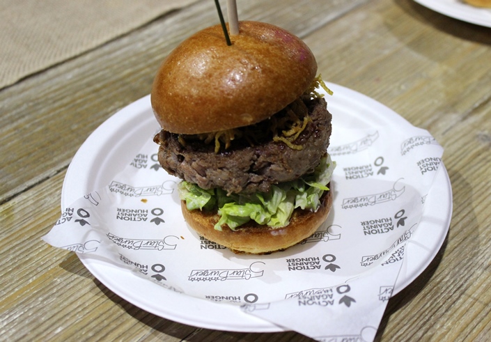 Taste of London Action Against Hunger burger