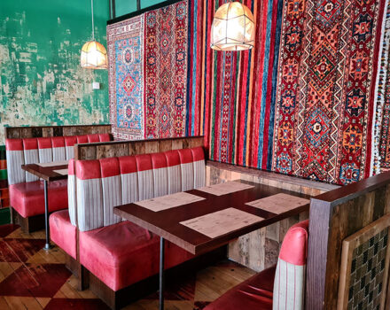 turquoise restaurant interior in Edinburgh